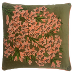 English Garden on Orange Velvet cushion (Copy)