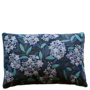 Jungle Flowers in Purple Cushion