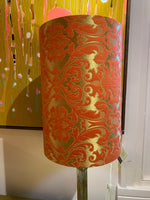 Orange and Gold Damask Lampshade