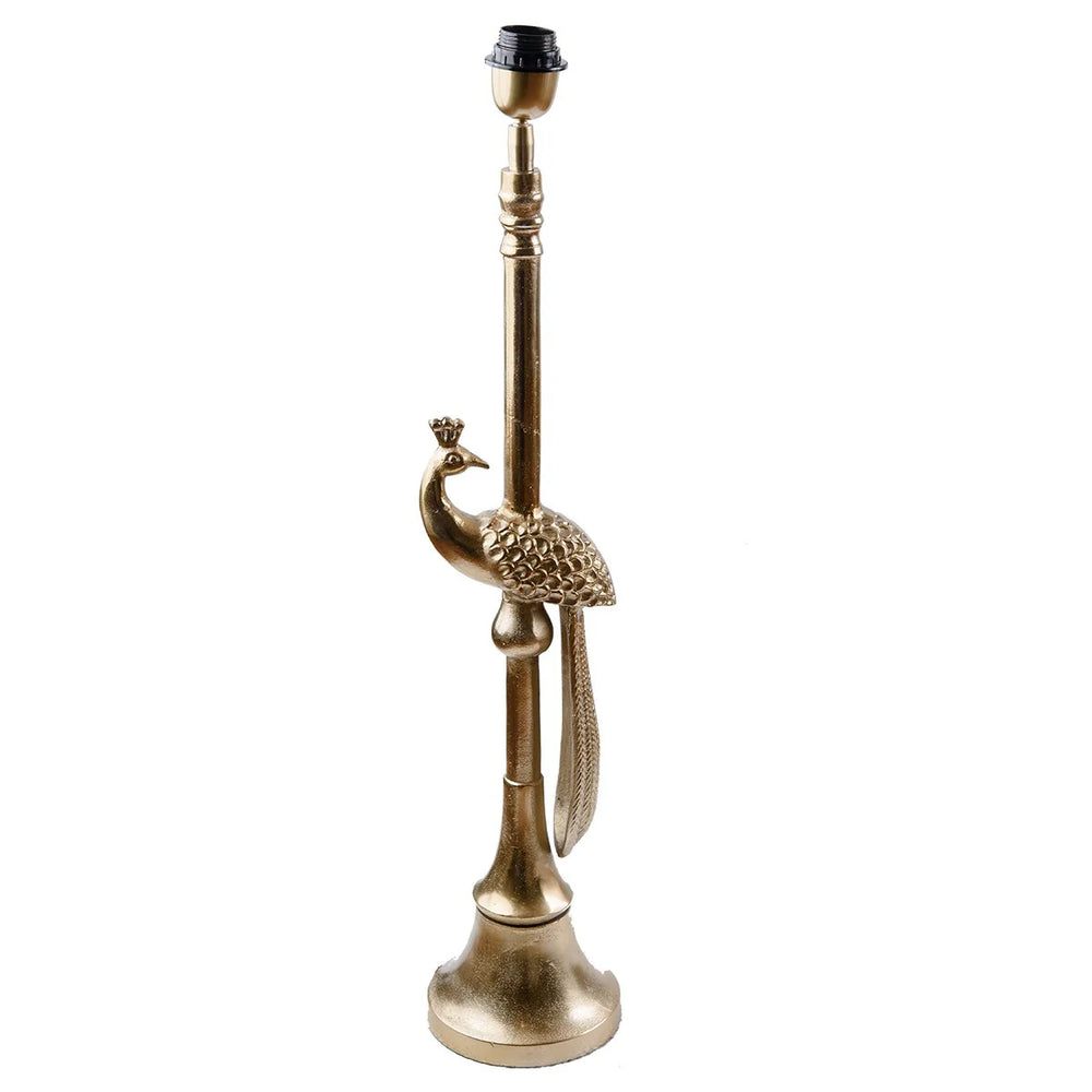 Tall Bronze Peacock lamp base