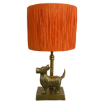 Orange Raffia lampshade extra sml