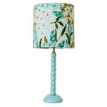 Lacquered Bamboo Lamp base in Turquoise