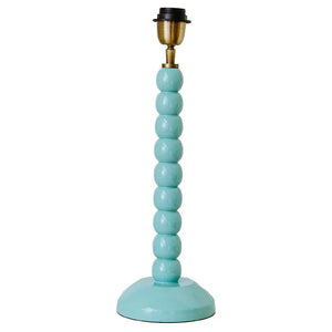 Lacquered Bamboo Lamp base in Turquoise