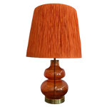 Orange Raffia lampshade medium