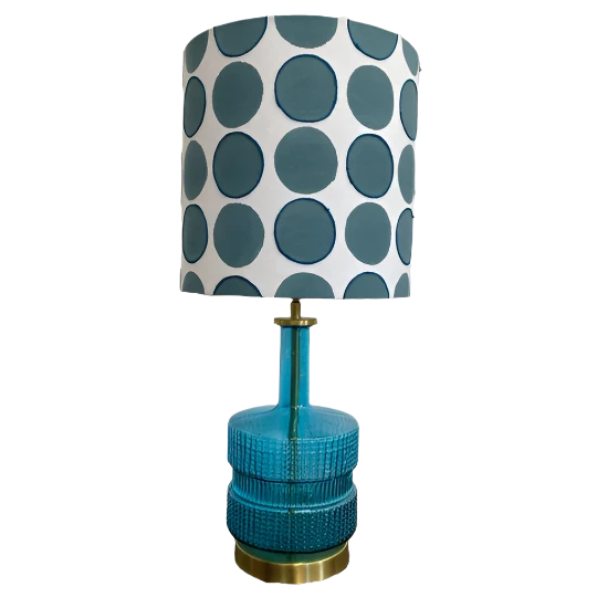 Retro Style Blue Glass Lamp base