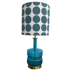 Retro Style Blue Glass Lamp base