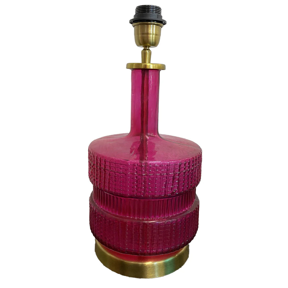 Retro Style Fuschia Glass Lamp base