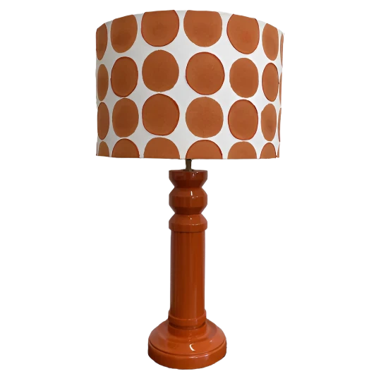 Orange Embroidered Polka Dot shade