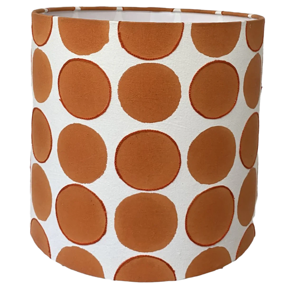 Orange Embroidered Polka Dot shade