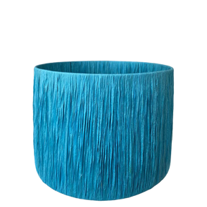 Turquoise Raffia lampshade extra sml