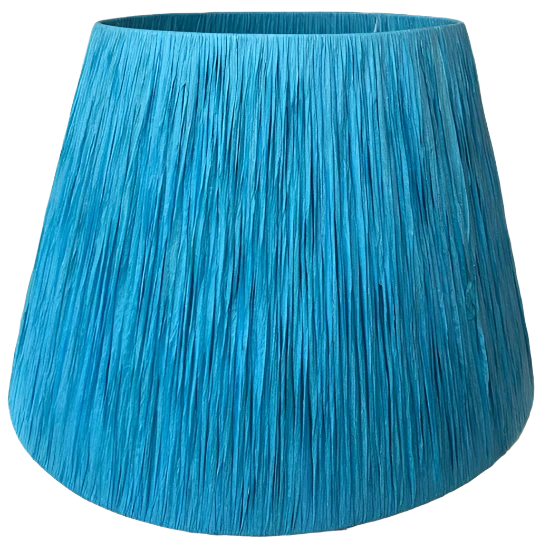 Turquoise Raffia lampshade medium