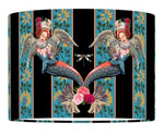 Mermaids on Blue Velvet lampshade