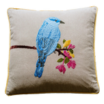 Birdlife in Blue cushion